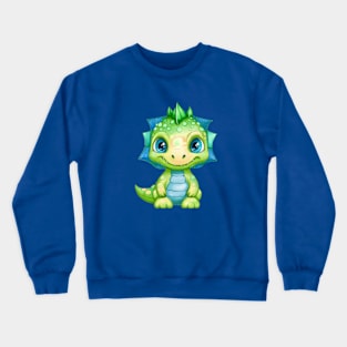 Cute blue dinosaur baby Crewneck Sweatshirt